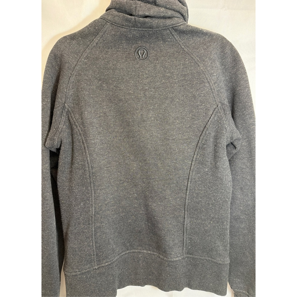 Lululemon Full Zip Scuba Fleece Yoga Athletic Jacket Funnel Neck Gray Sparkle XS - Picture 5 of 7